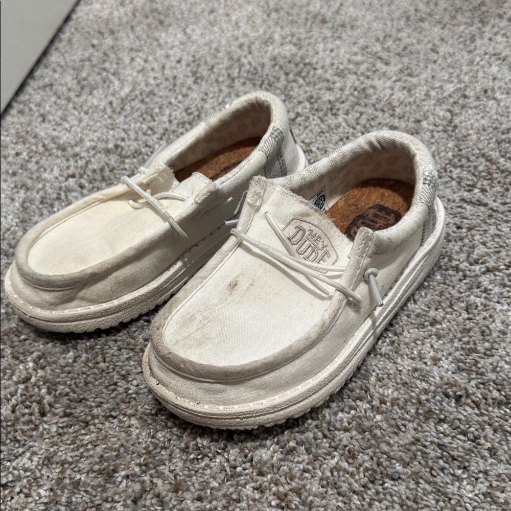 Hey Dude Cream Slip-On Shoes